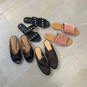 4 pairs of sandals